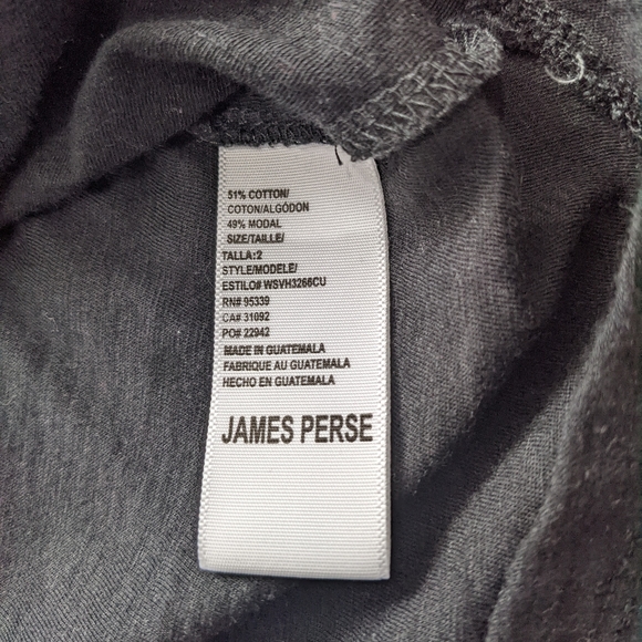 James Perse Split Neck Open Collar Raglan T-Shirt with 3/4 length… - Picture 6 of 10